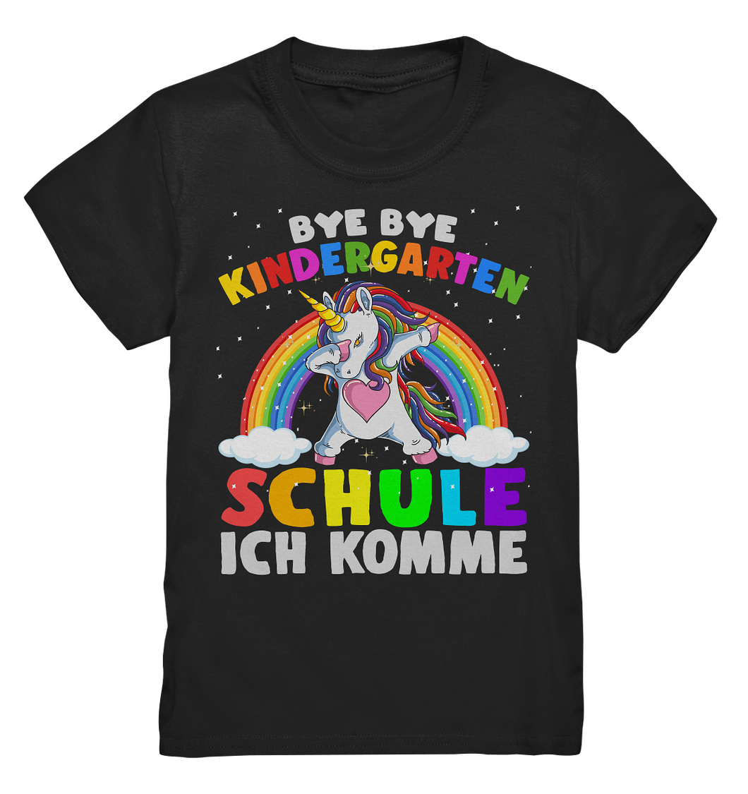 Schulkind 2023 Schulanfang Einschulung Kindergarten Einhorn T-Shirt