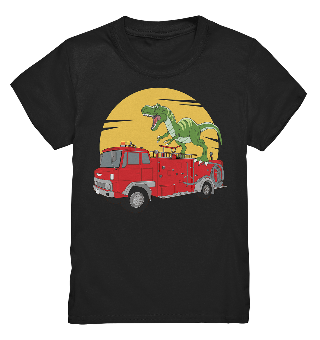 Trex Feuerwehr Dinosaurier T-Shirt Kinder
