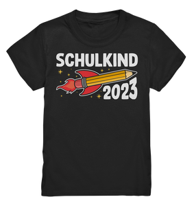 Bleistift Rakete Schulkind 2023 Schulanfang Kinder Einschulung T-Shirt