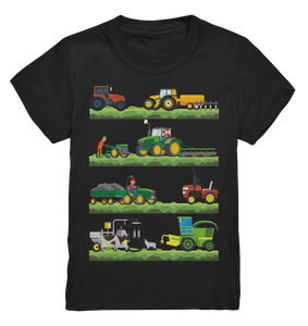 Traktor Landmaschinen Mähdrescher T-Shirt Kinder