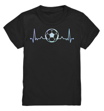 Laden Sie das Bild in den Galerie-Viewer, Fußballspieler Herzschlag Fußball Kinder Fußballer T-Shirt
