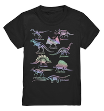 Laden Sie das Bild in den Galerie-Viewer, Dinosaurier Arten Mädchen Dino T-Shirt
