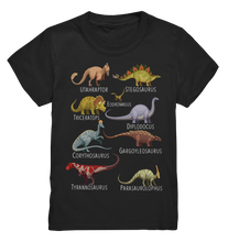 Laden Sie das Bild in den Galerie-Viewer, Dinosaurier Arten Mädchen Dino Kinder T-Shirt
