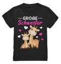 Große Schwester T-Shirt Giraffen Große Schwester Geschenk