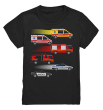 Laden Sie das Bild in den Galerie-Viewer, Krankenwagen Feuerwehr Polizei T-Shirt Kinder
