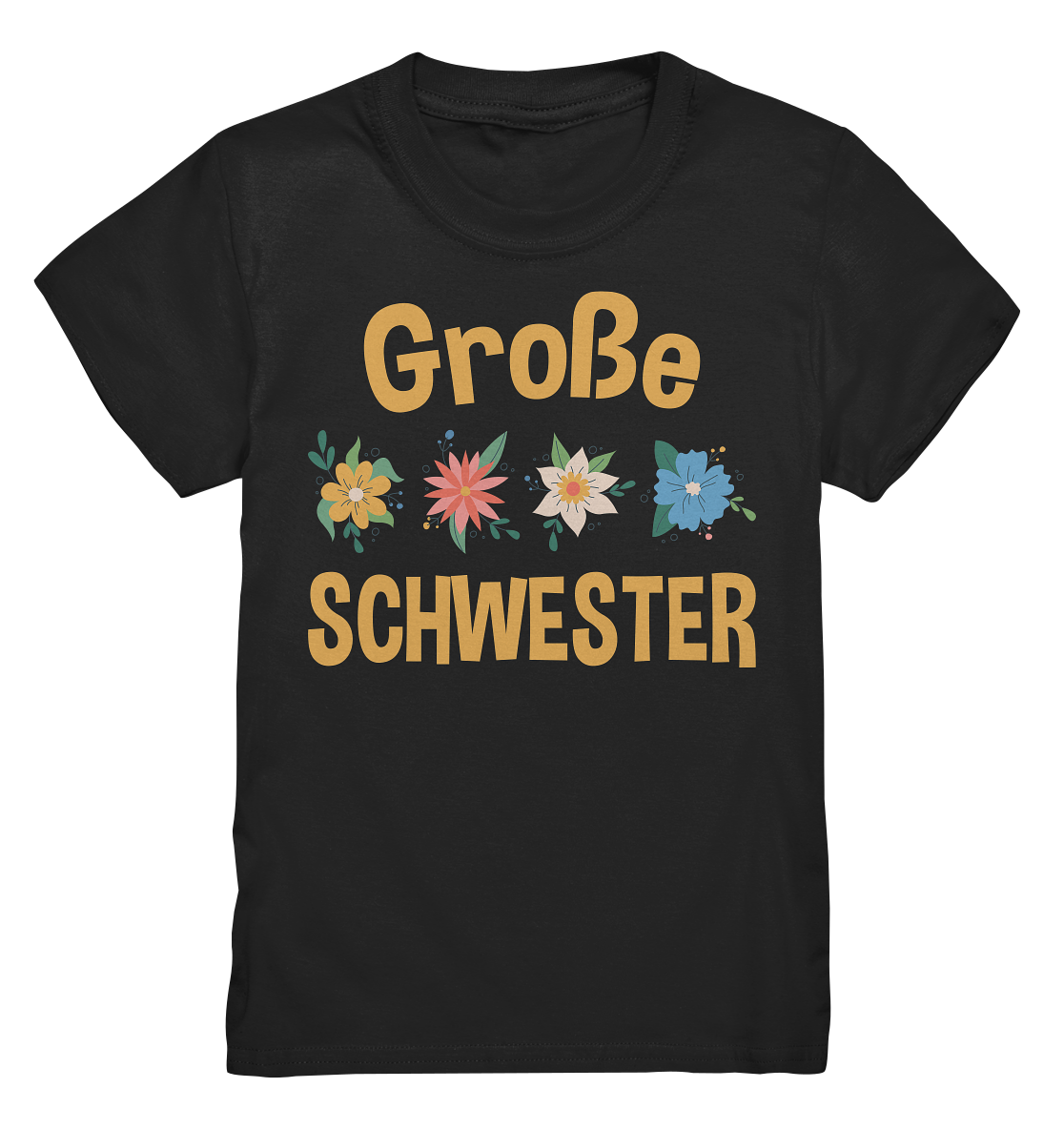 Große Schwester Shirt Blumen Große Schwester Geschenk