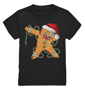 Dabbing Lebkuchen Weihnachten Lichterkette Santa Weihnachtsoutfit Kinder T-Shirt