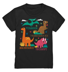 Dinosaurier Arten Cooles Dino Kinder T-Shirt