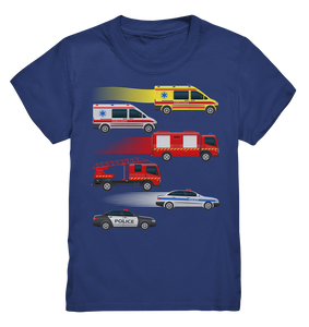Krankenwagen Feuerwehr Polizei T-Shirt Kinder