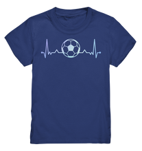 Laden Sie das Bild in den Galerie-Viewer, Fußballspieler Herzschlag Fußball Kinder Fußballer T-Shirt
