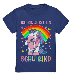 SCHULKIND T-Shirt EINHORN Einschulung Outfit Mädchen Schulanfang Geschenkidee Schulkind 2024 Geschenk