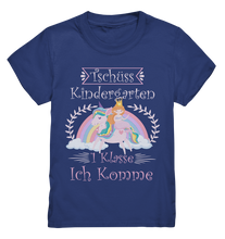 Laden Sie das Bild in den Galerie-Viewer, Schulanfang T-Shirt Prinzessin Einhorn Einschulung Mädchen Schulkind Outfit
