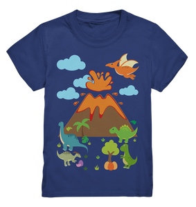 Dinosaurier Vulkan Dinos Kinder T-Shirt