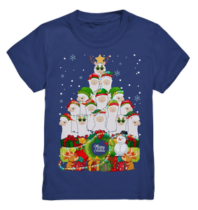 Weihnachten Lamas Weihnachtsbaum Lama Weihnachtsoutfit Kinder T-Shirt
