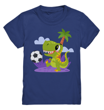 Laden Sie das Bild in den Galerie-Viewer, Fußballspieler Dino Fußballer Kinder Fußball T-Shirt
