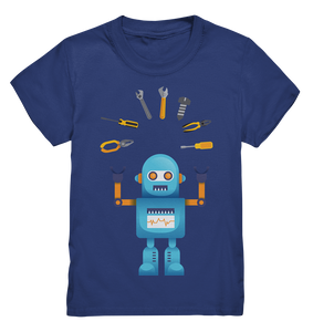 Lustiger Roboter Werkzeuge jonglieren Kinder T-Shirt