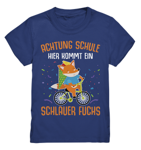 Schlauer Fuchs SCHULKIND T-Shirt Einschulung Geschenk 2024 Schulanfang Outfit