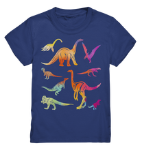 Laden Sie das Bild in den Galerie-Viewer, Kinder Dinosaurier Bunte Dinos T-Shirt
