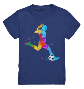 Fußballspieler Splash Mädchen Fußballer Kinder Fußball T-Shirt