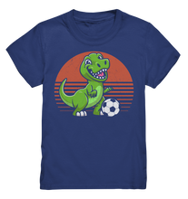 Laden Sie das Bild in den Galerie-Viewer, Fußball Jungs Fußballer Dinosaurier Fußballspieler T-Shirt
