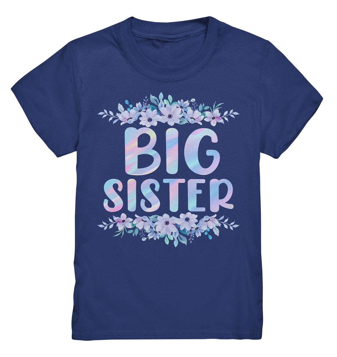 Große Schwester T-Shirt Blumen Big Sister
