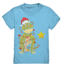 Laden Sie das Bild in den Galerie-Viewer, Trex Weihnachten Dinosaurier T-Shirt Kinder
