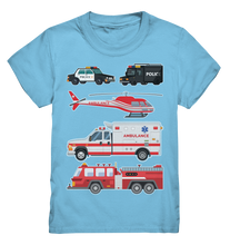Laden Sie das Bild in den Galerie-Viewer, Feuerwehr Polizei Krankenwagen T-Shirt Kinder
