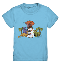 Laden Sie das Bild in den Galerie-Viewer, Dinosaurier Vulkan Kinder T-Shirt
