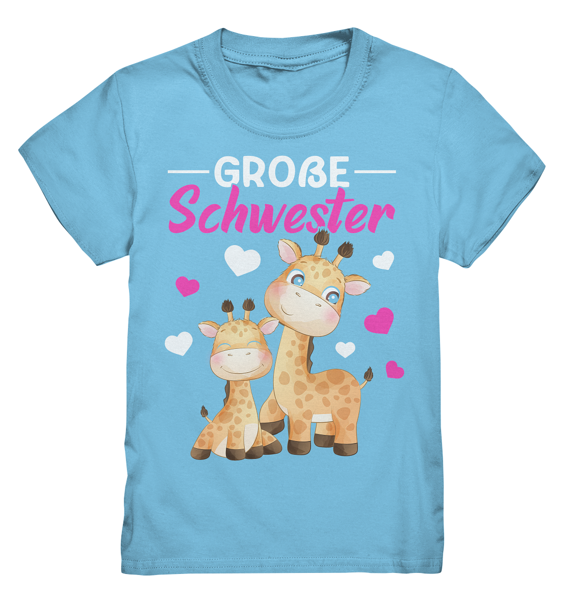 Große Schwester T-Shirt Giraffen Große Schwester Geschenk