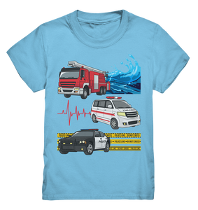 Feuerwehr Krankenwagen Polizei T-Shirt Kinder