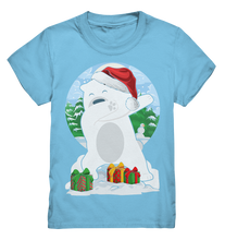 Laden Sie das Bild in den Galerie-Viewer, Dabbing Eisbär Weihnachten Polarbär Weihnachtsoutfit Kinder T-Shirt
