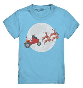 Traktor Weihnachtsmann Rentier Weihnachten T-Shirt Kinder