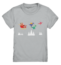 Laden Sie das Bild in den Galerie-Viewer, Dinosaurier Weihnachten Dino Schlitten Kinder T-Shirt
