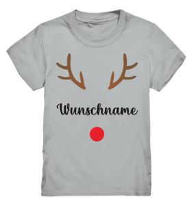 Personalisiertes Weihnachtsoutfit Wunschname Weihnachten Rentier Kinder T-Shirt