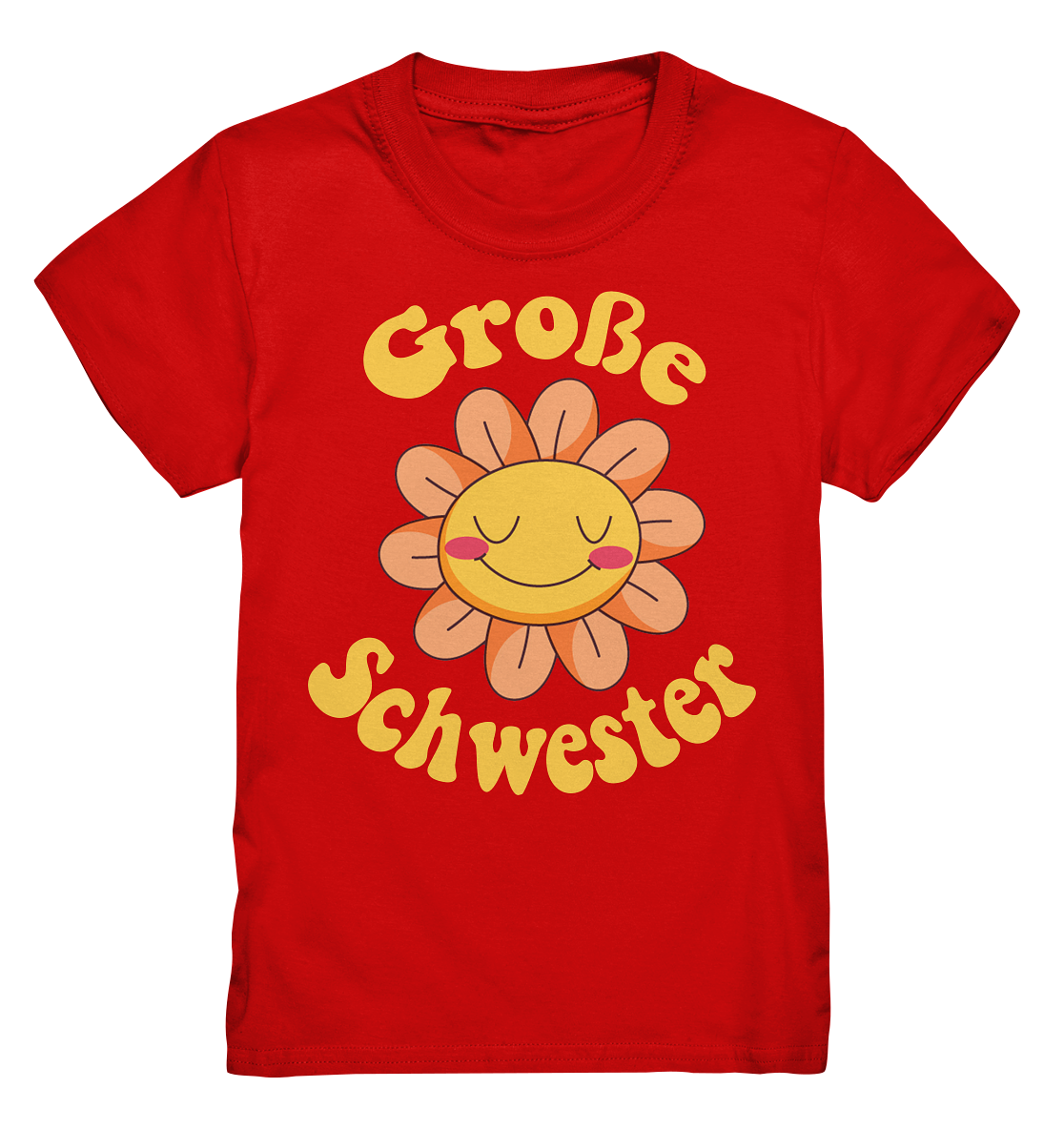 Große Schwester T-Shirt Blume Große Schwester Geschenk