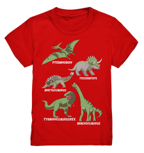 Laden Sie das Bild in den Galerie-Viewer, Dinosaurier Arten Kinder Dino T-Shirt
