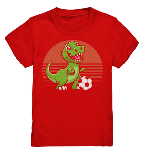 Fußball Jungs Fußballer Dinosaurier Fußballspieler T-Shirt