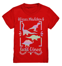 Laden Sie das Bild in den Galerie-Viewer, Mädchen Dinosaurier Fan Dino Kinder T-Shirt
