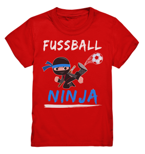 Fußballspieler Kinder Fußballer Fussball Ninja T-Shirt
