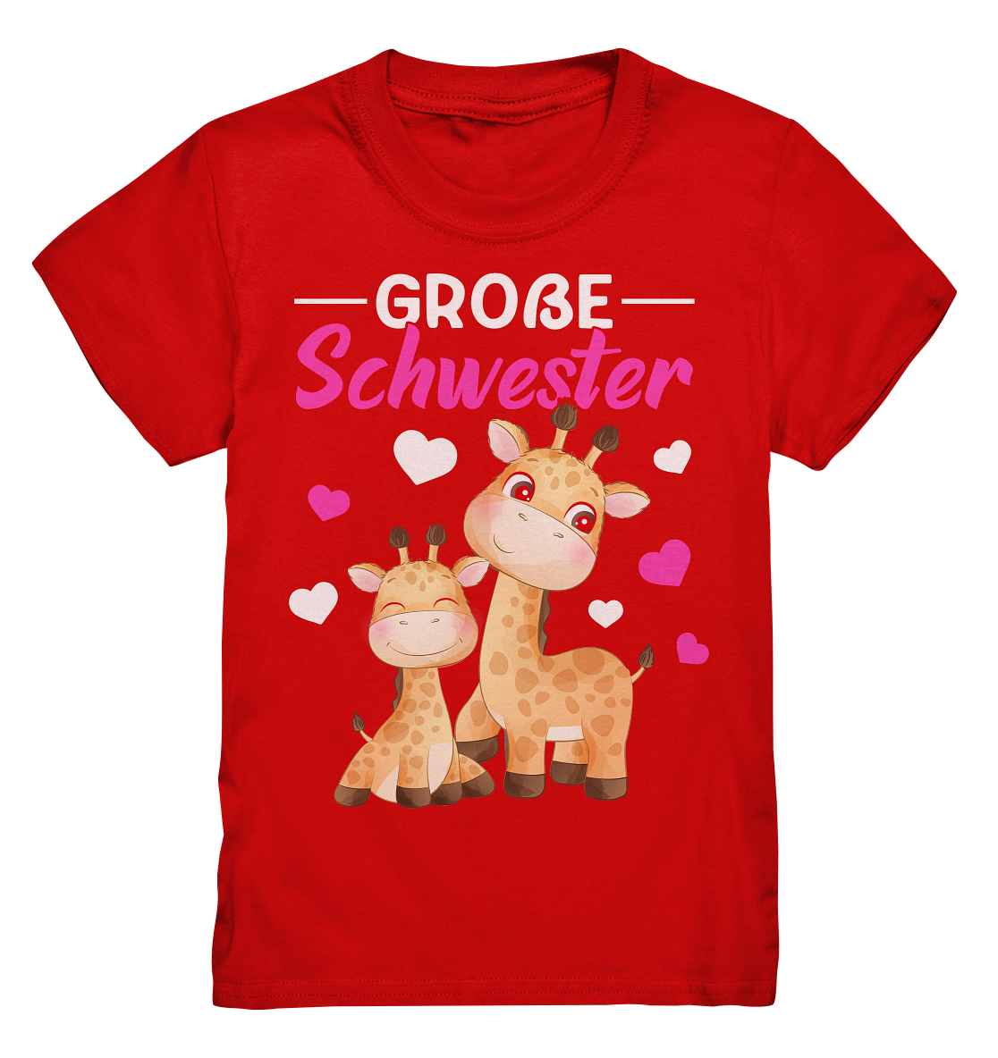 Große Schwester T-Shirt Giraffen Große Schwester Geschenk