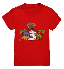 Laden Sie das Bild in den Galerie-Viewer, Dinosaurier Vulkan Kinder T-Shirt
