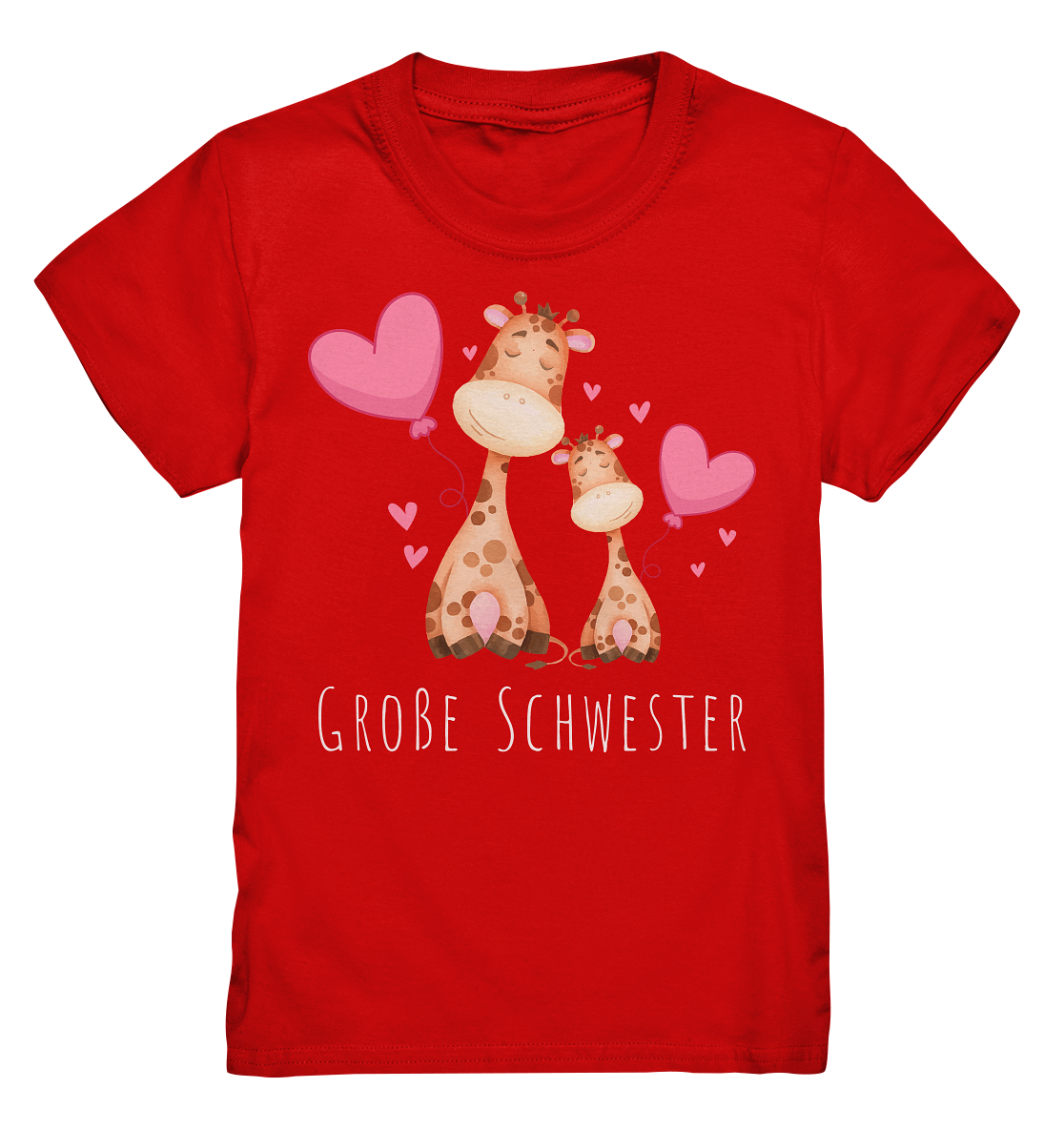 Große Schwester T-Shirt Giraffe Große Schwester Geschenk