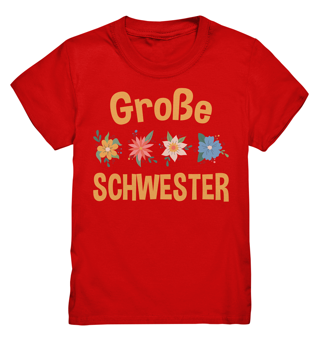 Große Schwester Shirt Blumen Große Schwester Geschenk