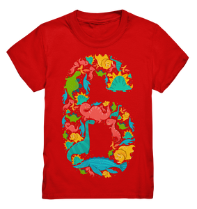 Dinosaurier 6 Jahre alt Dino 6. Geburtstag T-Shirt