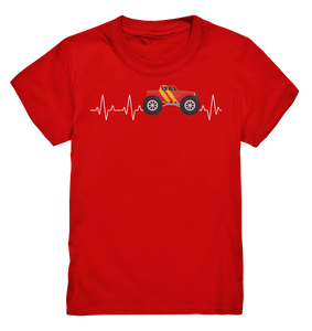 Monstertruck Herzschlag Monster Truck Kinder T-Shirt