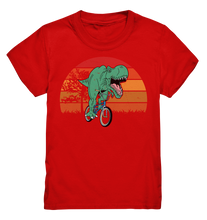 Laden Sie das Bild in den Galerie-Viewer, Trex Fahrrad Retro Dinosaurier Kinder T-Shirt
