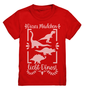 Mädchen Dinosaurier Fan Dino T-Shirt