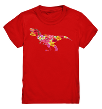 Laden Sie das Bild in den Galerie-Viewer, Dinosaurier Blumen Dino Kinder T-Shirt
