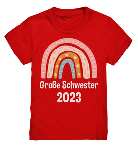 Große Schwester Geschenk Regenbogen Große Schwester 2023 T-Shirt