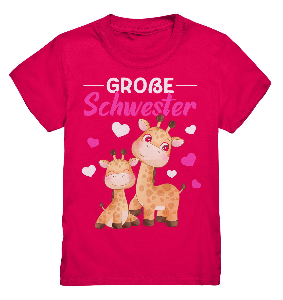 Große Schwester T-Shirt Giraffen Große Schwester Geschenk